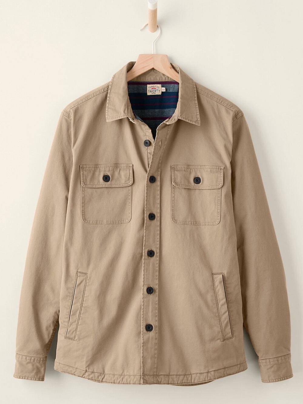 Men's Faherty Stretch Blanket-Lined CPO Jacket